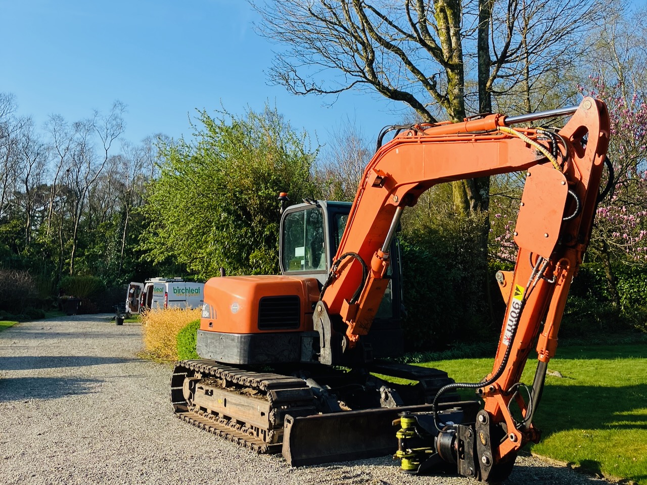 Green garden setting